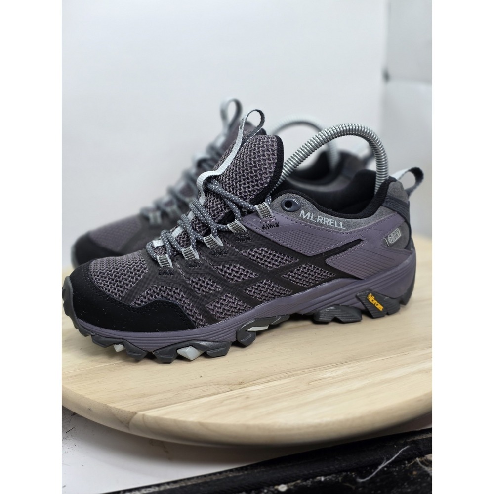Womens 7 - Merrell Women's Trail Shark Hiking Shoes Gray Purple Black J77468
